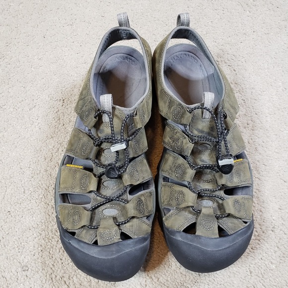 KEEN Newport Leather Hiking Sandals for Men 14M Waterproof Green - Picture 6 of 11